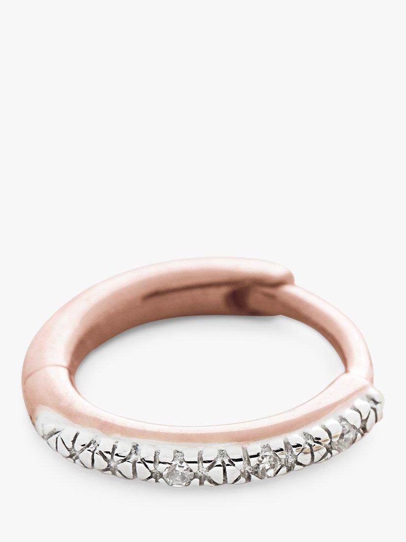 Product image 2 of 4, which shows Monica Vinader Riva Diamond Single Earring, Rose Gold