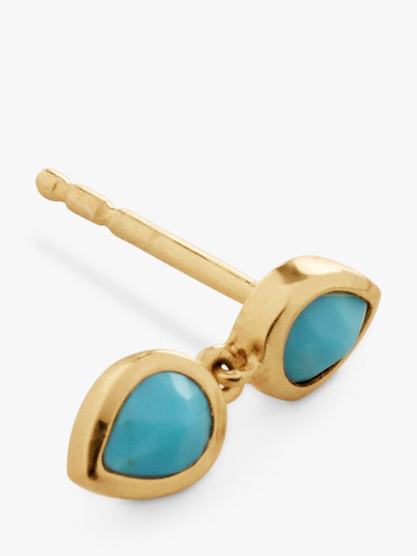 Product image 2 of 4, which shows Monica Vinader Teardrop Stud Single Earring, Gold