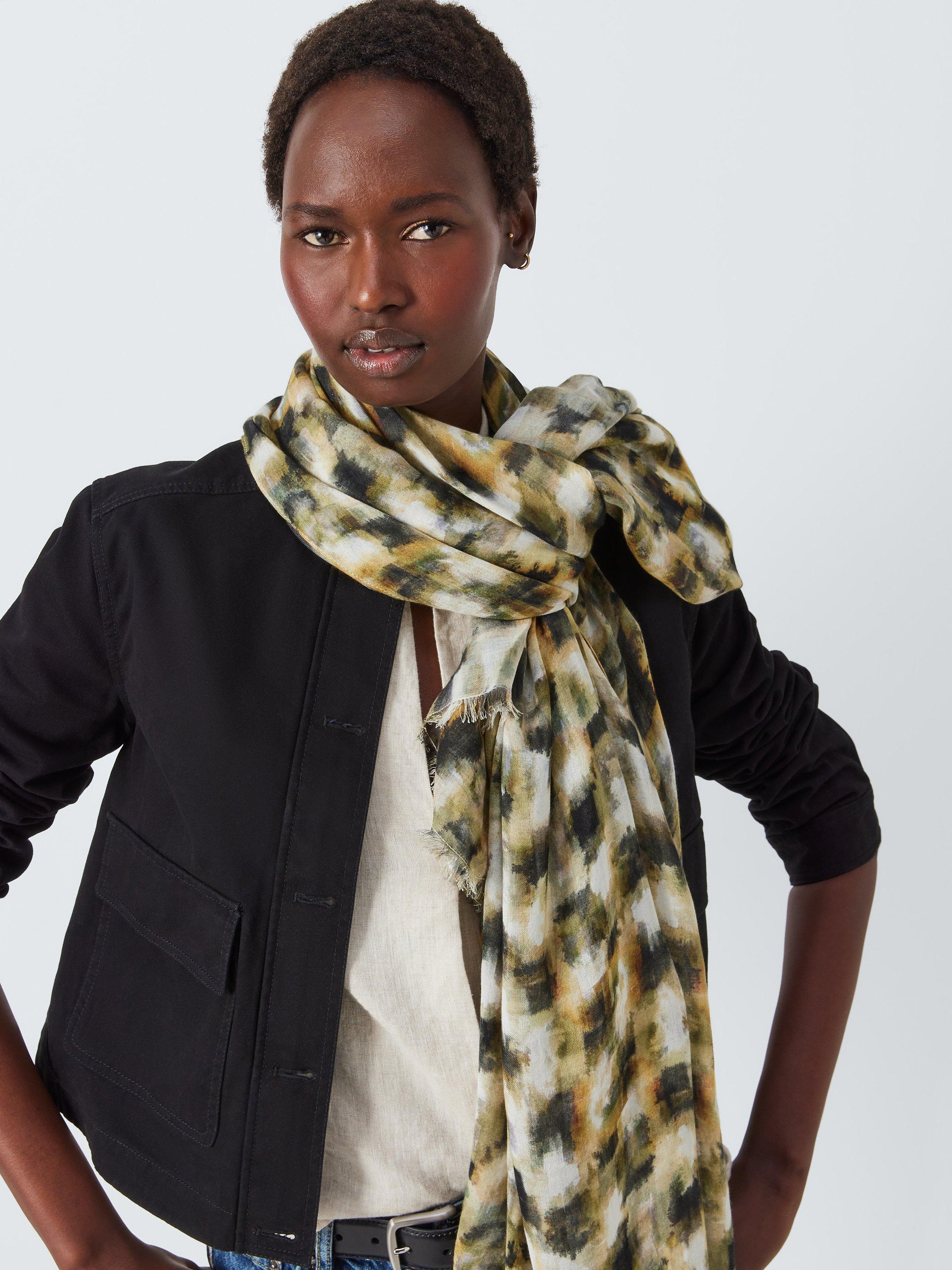 John Lewis Tortico Check Modal Scarf, Neutrall/Multi