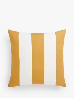 John Lewis Bold Stripe Indoor/Outdoor Cushion, Buttercup