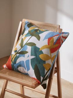 John Lewis Leaf Indoor/Outdoor Cushion, Multi - view 2, Multi