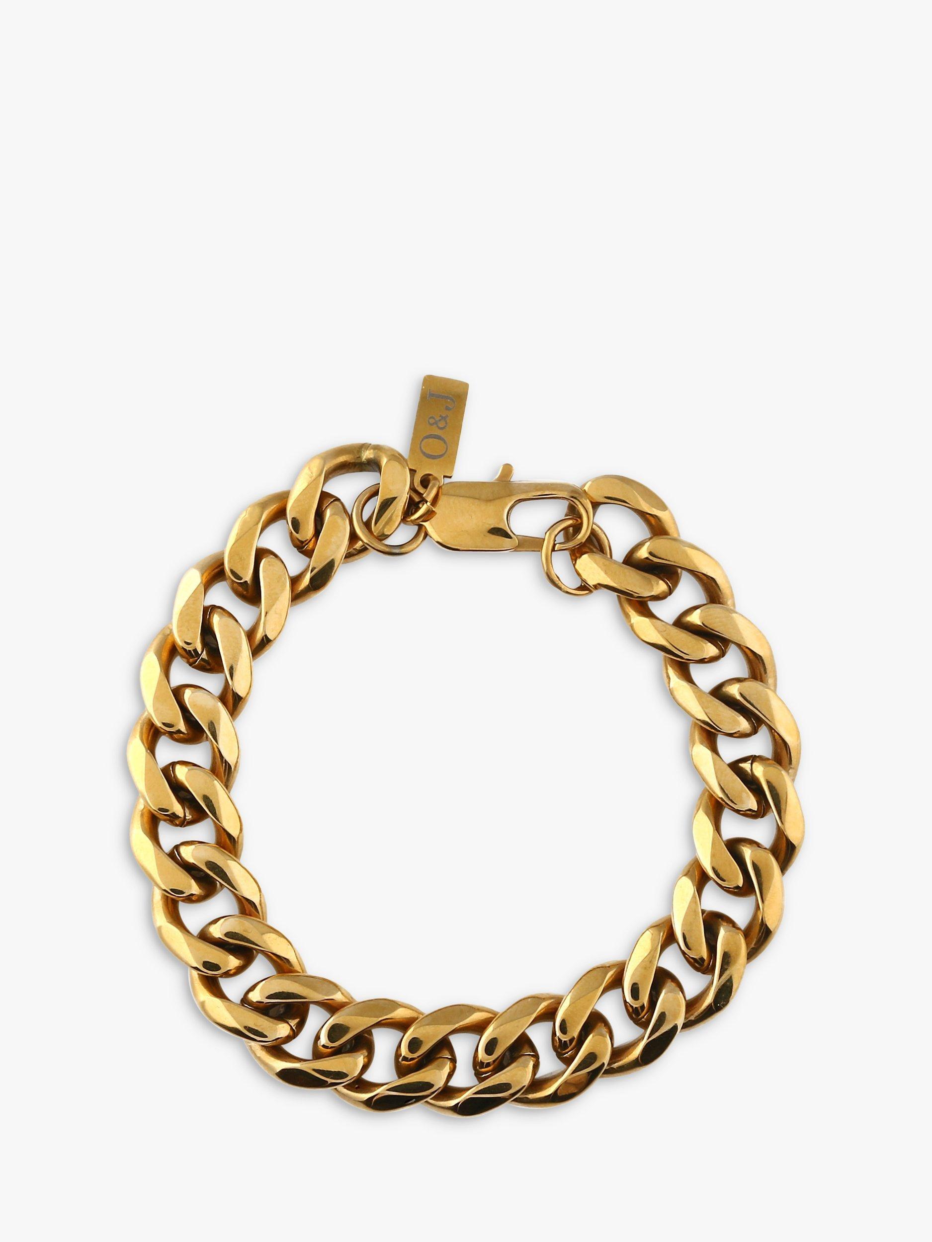 Orelia Chunky Curb Chain Bracelet, Gold