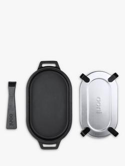 Ooni Outdoor Oven Cast Iron Sizzler Pan & Stainless Steel Trivet, Black