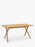 John Lewis Milton Fixed Dining Table, Oak