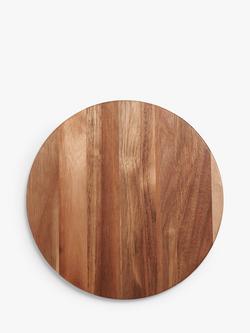 John Lewis Acacia Wood Round Placemat, Natural, Natural