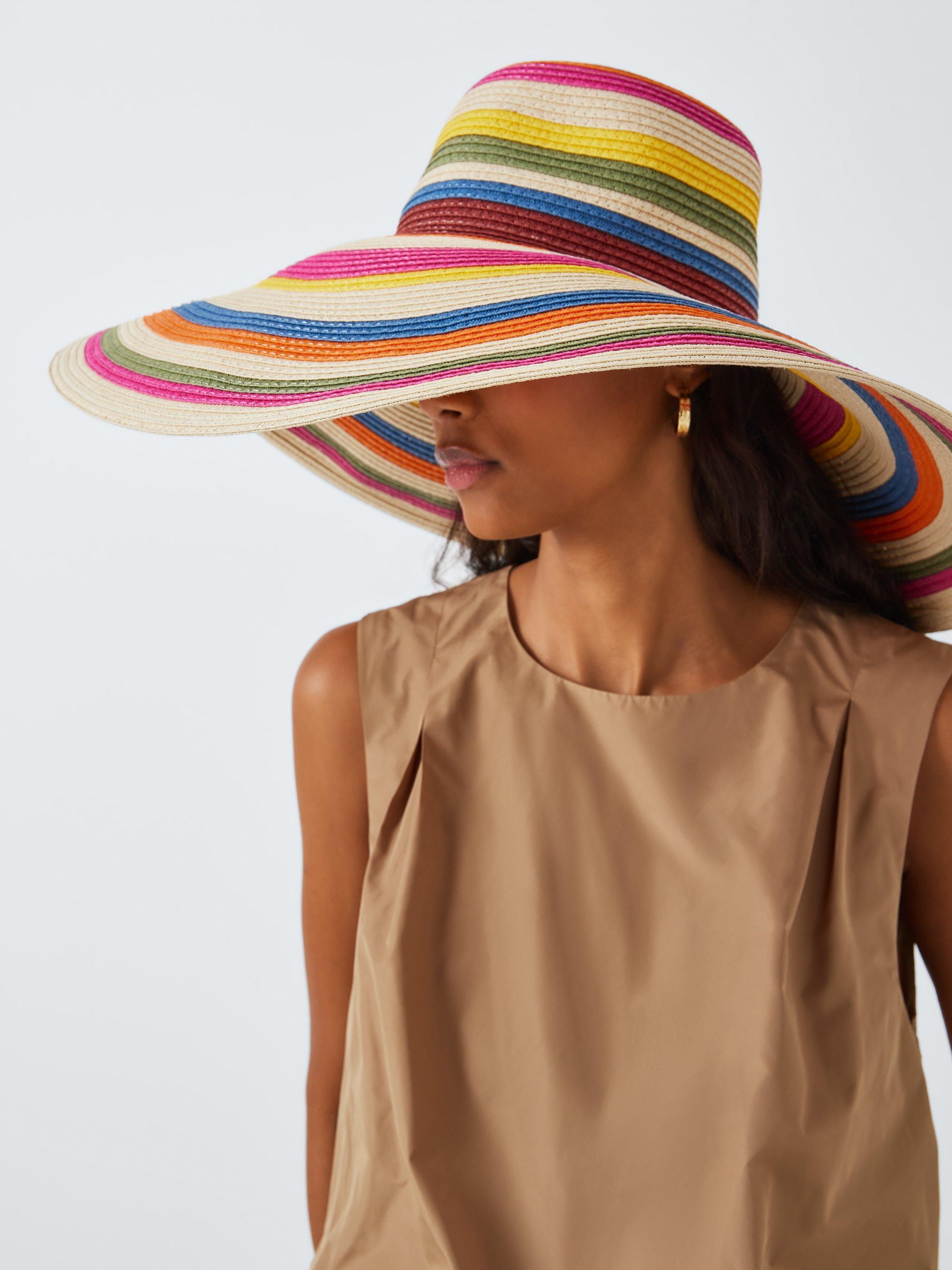 John Lewis Large Striped Floppy Hat, FSC-Certified