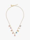 Coach Multi Charm Necklace, Gold/Multi