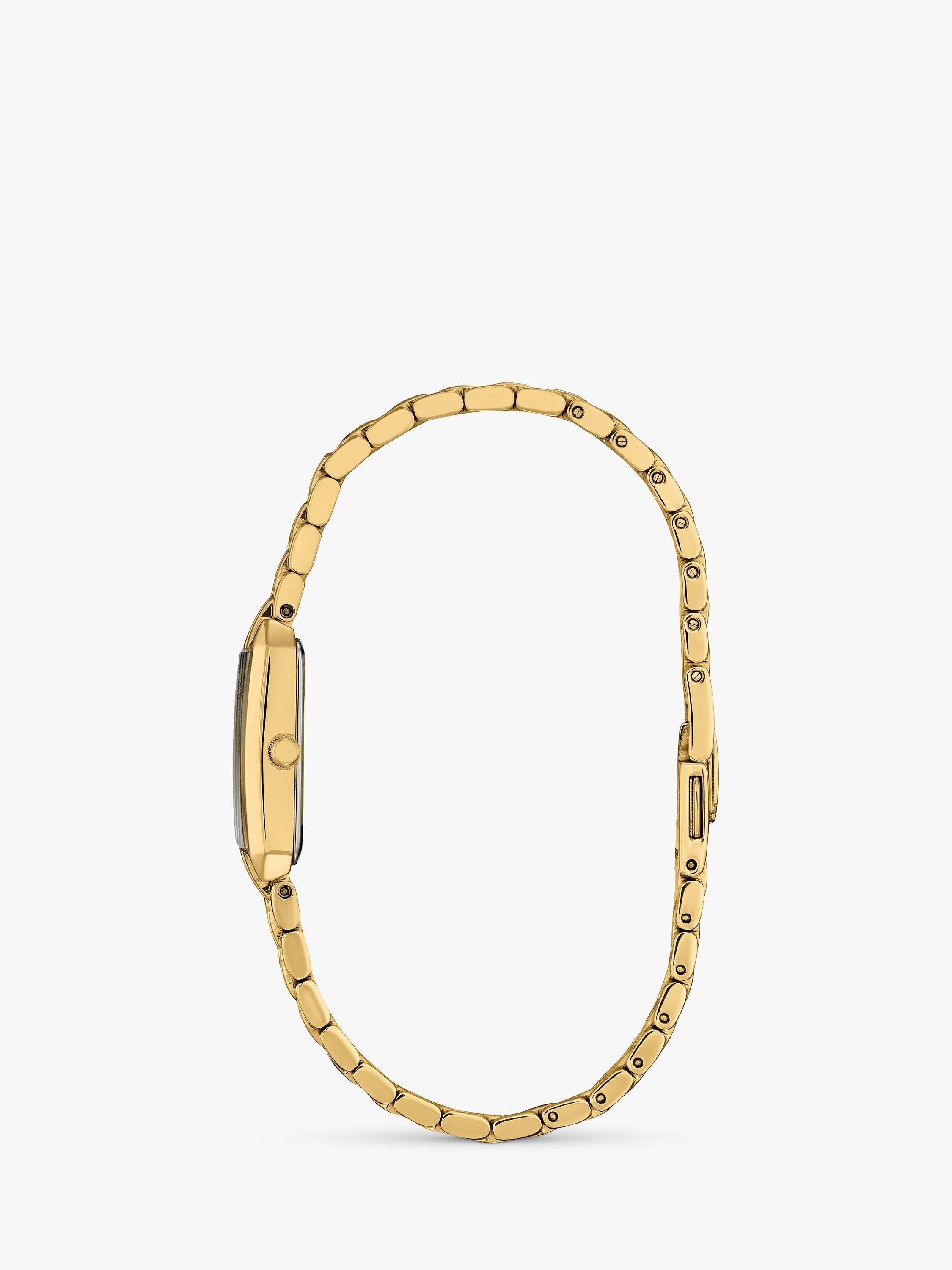 Product image 3 of 4, which shows Citizen EG2693-51P Women's Eco-Drive Rectangular Bracelet Strap Watch, Gold