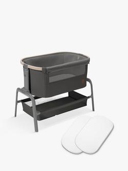Maxi-Cosi Iora Bedside Crib & Bedsheets Bundle, Graphite