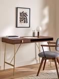 John Lewis Harvard Compact Desk, Walnut