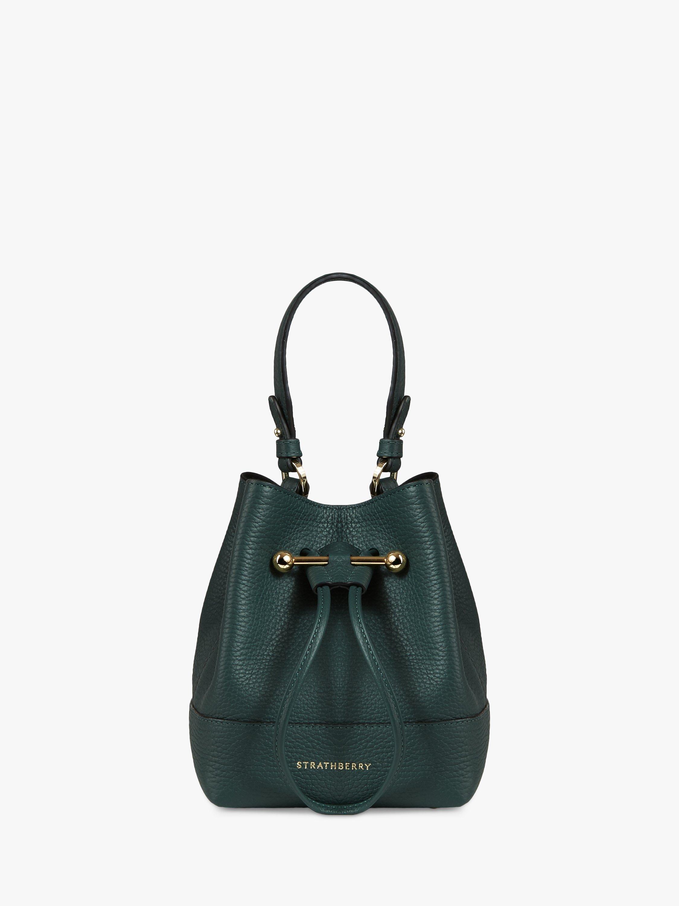 Product image 1 of 5, which shows Strathberry Lana Osette Handbag, Bottle Green