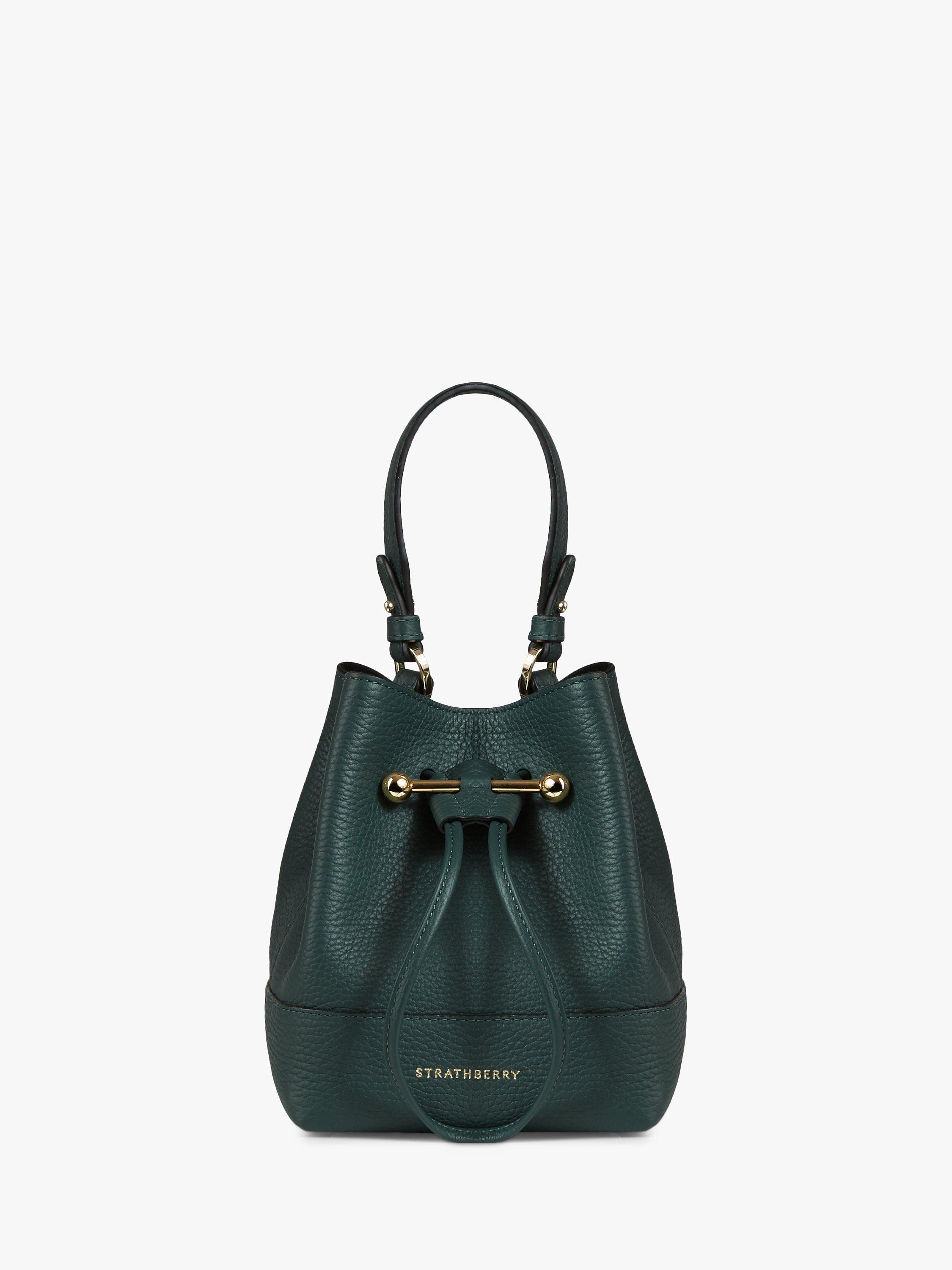Product image 2 of 5, which shows Strathberry Lana Osette Handbag, Bottle Green