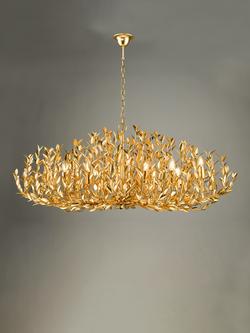 Där Silvius 12 Arm Oval Ceiling Light, Gold, Gold