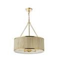 Där Fenella 5 Arm Pendant Ceiling Light, Gold