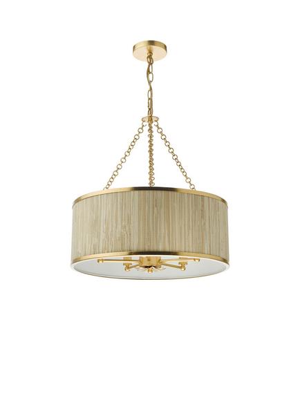 Där Fenella 5 Arm Pendant Ceiling Light, Gold - view 2, Gold