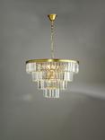 Där Rhapsody 6 Tier Crystal Pendant Ceiling Light, Bronze