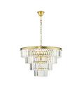 Där Rhapsody 6 Tier Crystal Pendant Ceiling Light, Bronze