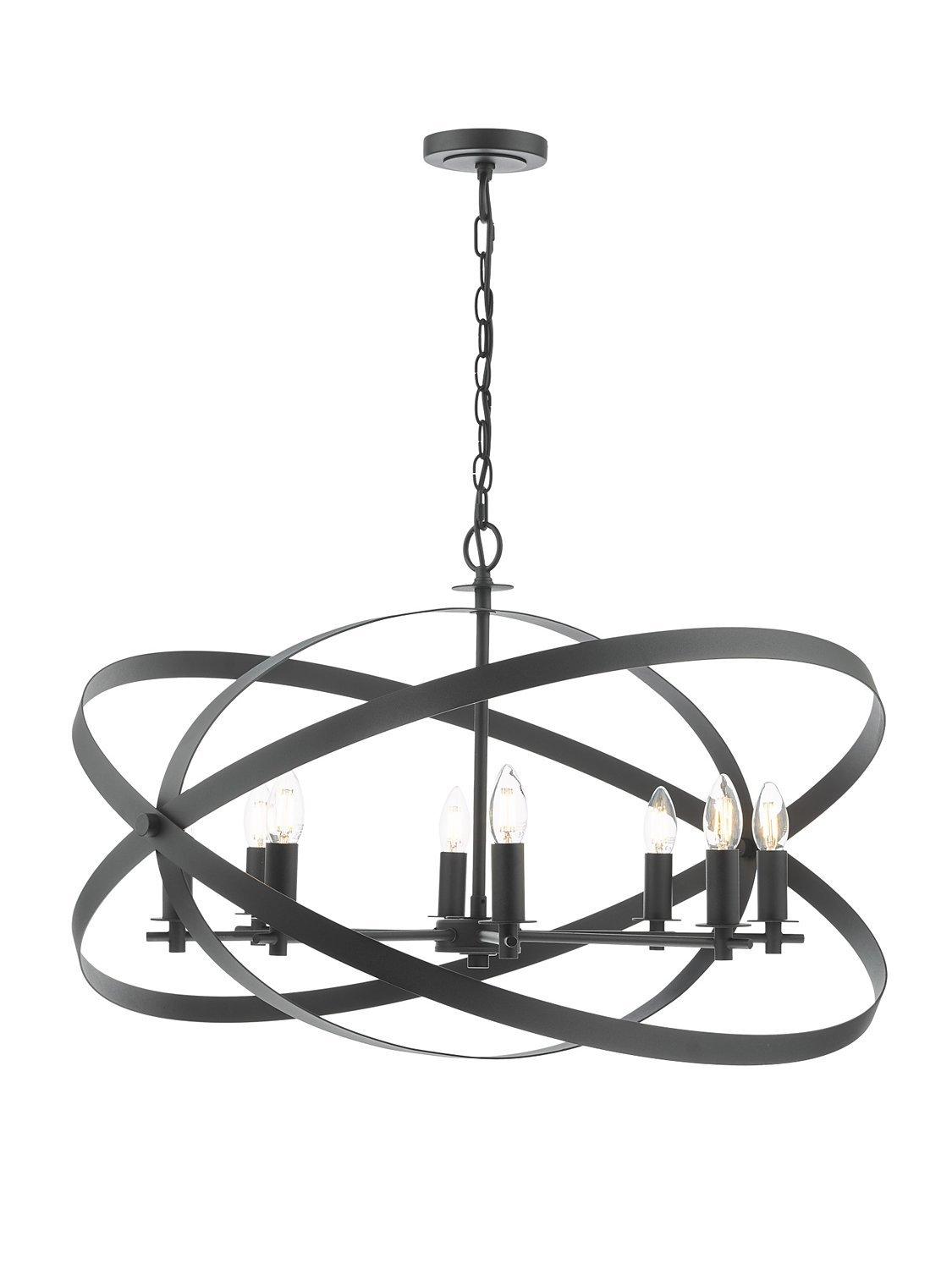 Där Nitya 8 Pendant Ceiling Light, Black