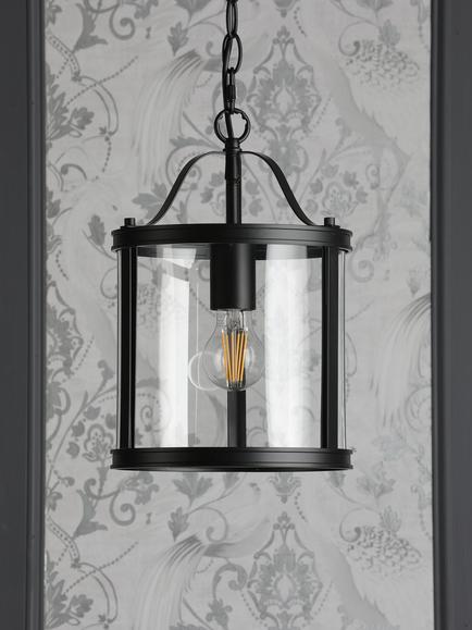 Laura Ashley Harrington Pendant Ceiling Light, Black - view 2, Black