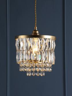 Laura Ashley Rhosill Crystal Easy-to-Fit Ceiling Shade, Clear, Clear