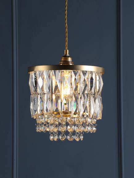 Laura Ashley Rhosill Crystal Easy-to-Fit Ceiling Shade, Clear, Clear