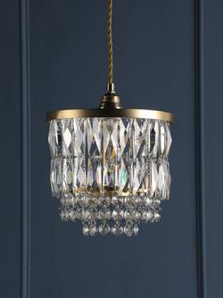 Laura Ashley Rhosill Crystal Easy-to-Fit Ceiling Shade, Clear - view 2, Clear