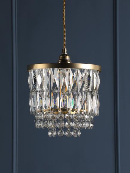 Laura Ashley Rhosill Crystal Easy-to-Fit Ceiling Shade, Clear - view 2, Clear