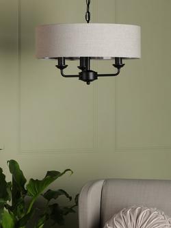 Laura Ashley Sorrento 3 Arm Ceiling Light - view 2, Natural