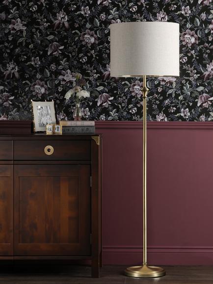 Laura Ashley Highgrove Floor Lamp, Brass - view 2, Brass
