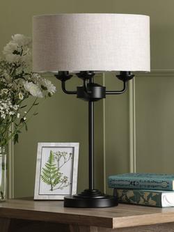 Laura Ashley Sorrento 3 Arm Table Lamp - view 2, Natural