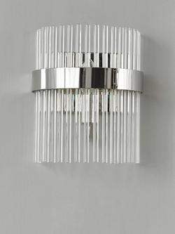 Laura Ashley Alexa Wall Light, Polished Nickel - view 2, Clear/Polished Nickel