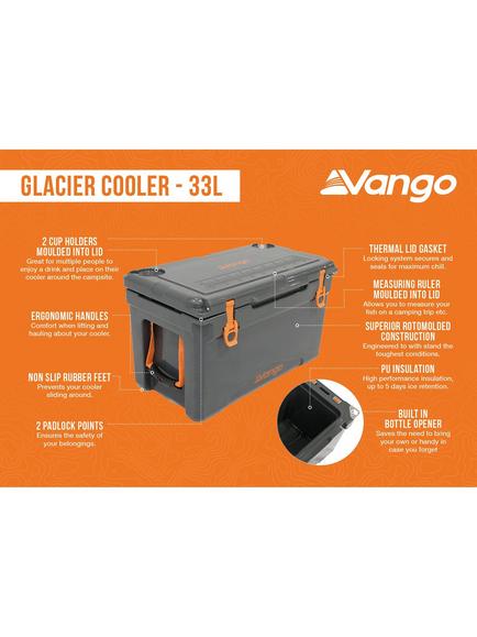 Vango Glacier 33L Cooler Box, Grey - view 2, Grey