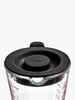 OXO Good Grips Glass Measuring Jug with Lid, 500ml, Clear/Black - view 2, Clear/Black