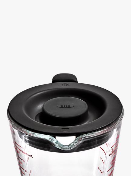 OXO Good Grips Glass Measuring Jug with Lid, 500ml, Clear/Black - view 2, Clear/Black