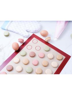 NoStik Silicone Macaron Mat - view 2, Red & Beige