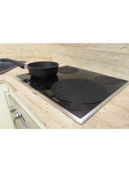 NoStik Non-Stick Induction Hob Protector, Pack of 4, 24cm - view 2, Black