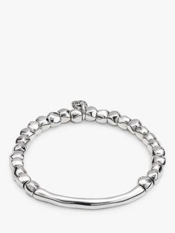 UNOde50 Beaded Tube Bracelet, Silver, Silver