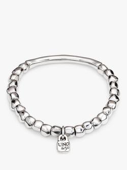 UNOde50 Beaded Tube Bracelet, Silver - view 2, Silver