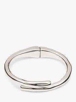 UNOde50 Meeting Point Hinged Bangle, Silver, Silver