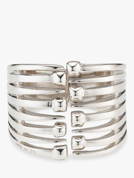 UNOde50 Matching Nail Hinge Cuff, Silver
