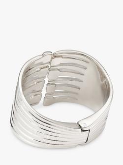 UNOde50 Matching Nail Hinge Cuff - view 2, Silver