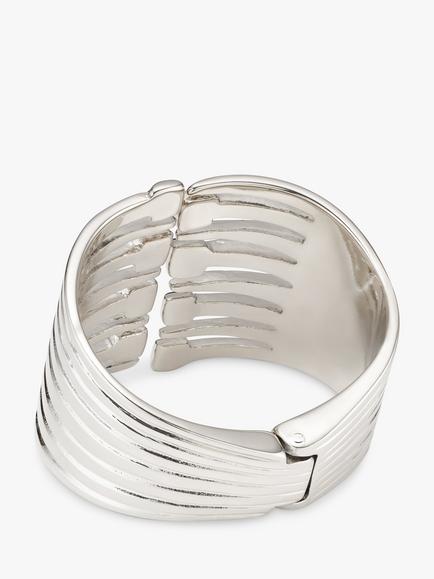 UNOde50 Matching Nail Hinge Cuff - view 2, Silver