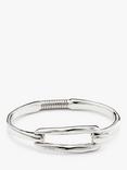 UNOde50 Elongated Clasp Bangle, Silver