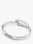 UNOde50 Elongated Clasp Bangle, Silver