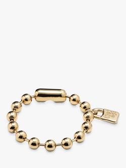 UNOde50 Unisex Padlock Beaded Bracelet, Gold, Gold