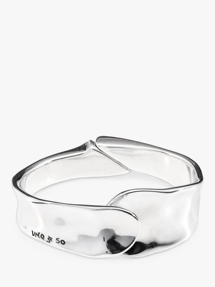UNOde50 Wave Bangle, Silver, Silver