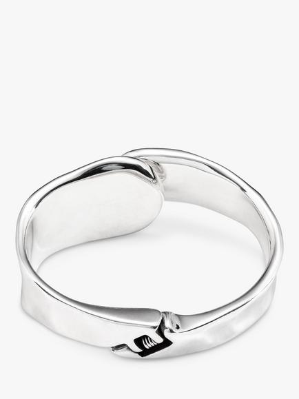 UNOde50 Wave Bangle, Silver - view 2, Silver