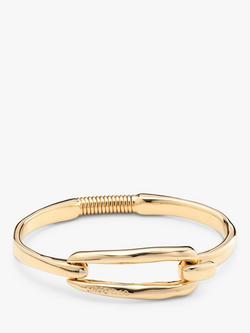 UNOde50 Elongated Clasp Bangle, Gold, Gold