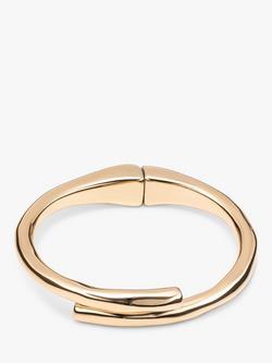 UNOde50 Meeting Point Hinged Bangle, Gold, Gold
