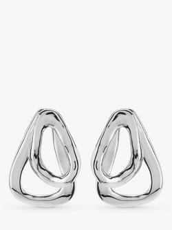 UNOde50 Irregular Drop Earrings, Silver
